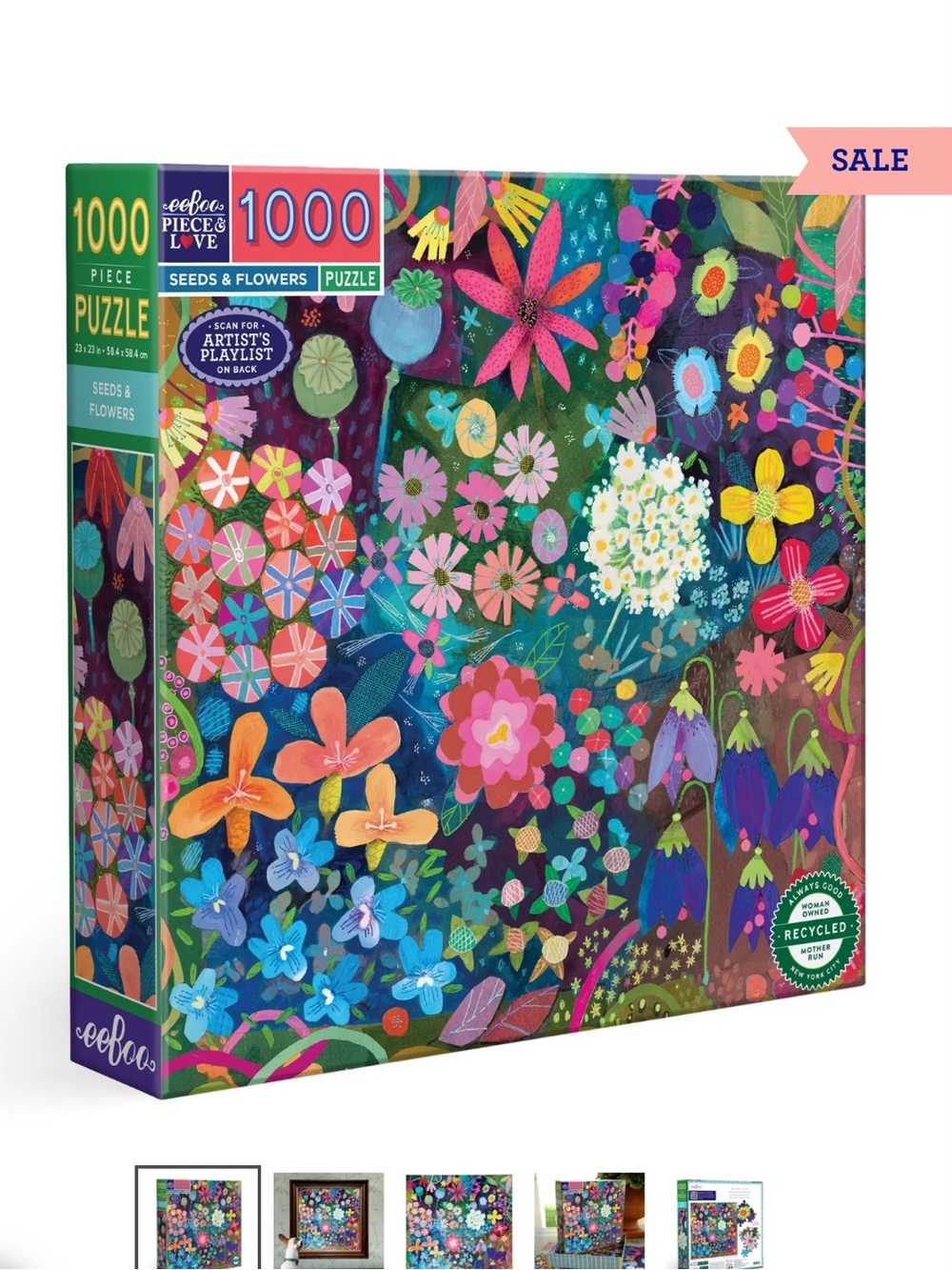 Seeds & Flowers 1000-Piece Jigsaw Puzzle by eeBoo